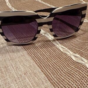 Trina Turk Monochrome Striped Sunglasses